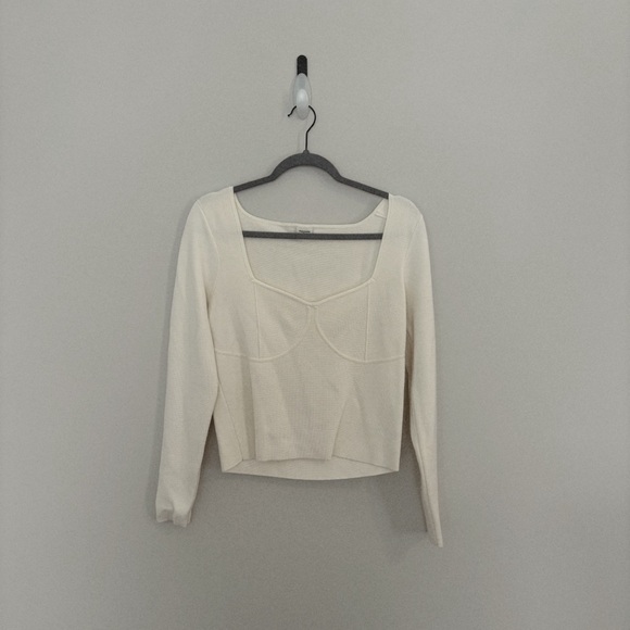abercrombie + fitch longsleeve sweetheart sweater top - Picture 1 of 5